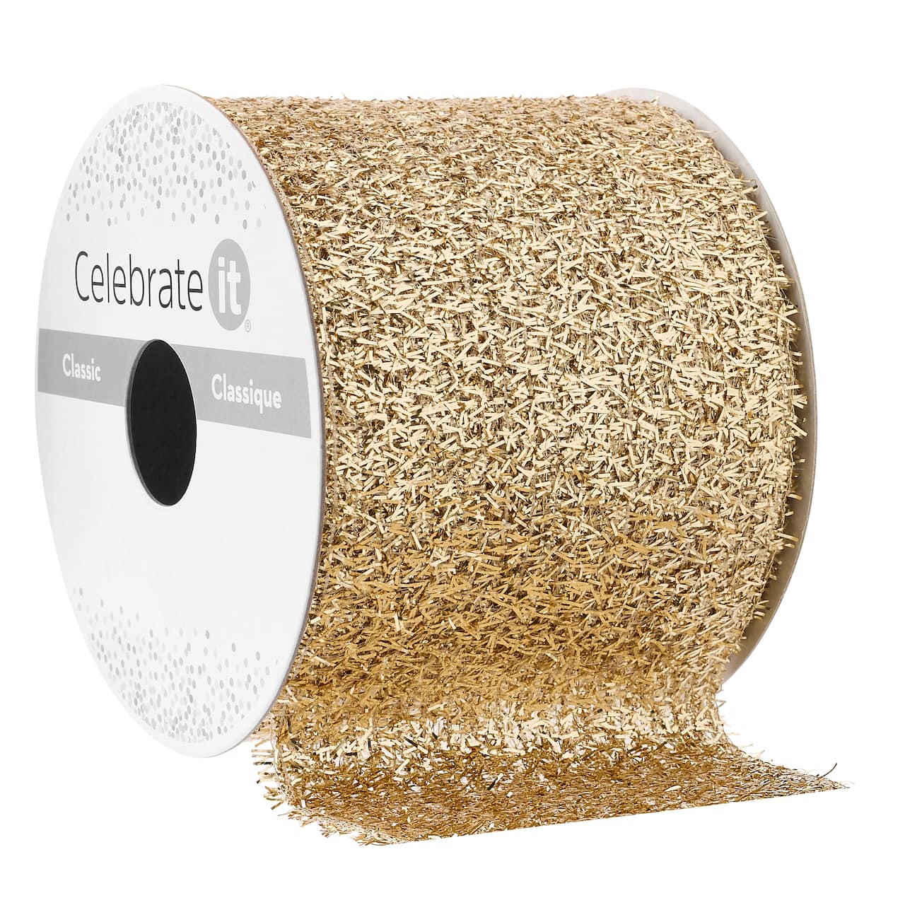 Ruban tissé or métallique de 6,3 cm x 2,7 m Classique de Celebrate It